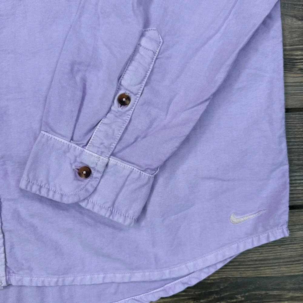 Nike Life Mens Size XL Oxford Shirt Purple‎ Loose Fit Specialty Dye HJ7270 NEW